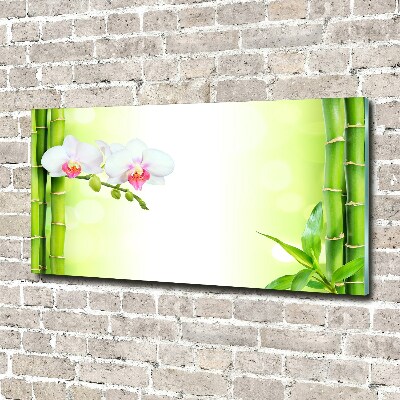 Acrylic wall art Orchid and bamboo