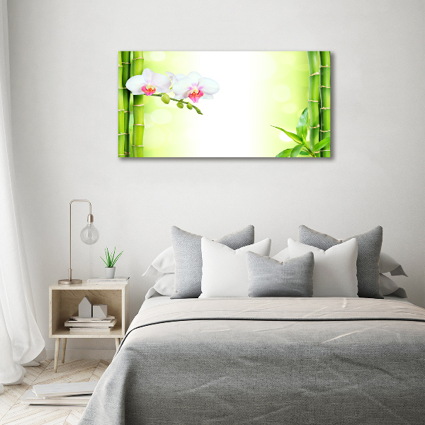 Acrylic wall art Orchid and bamboo