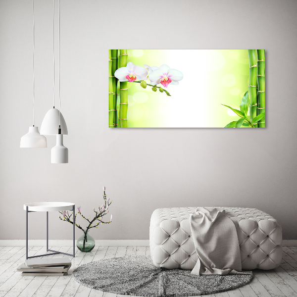 Acrylic wall art Orchid and bamboo