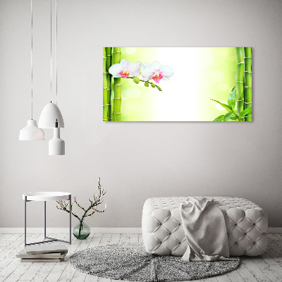 Acrylic wall art Orchid and bamboo