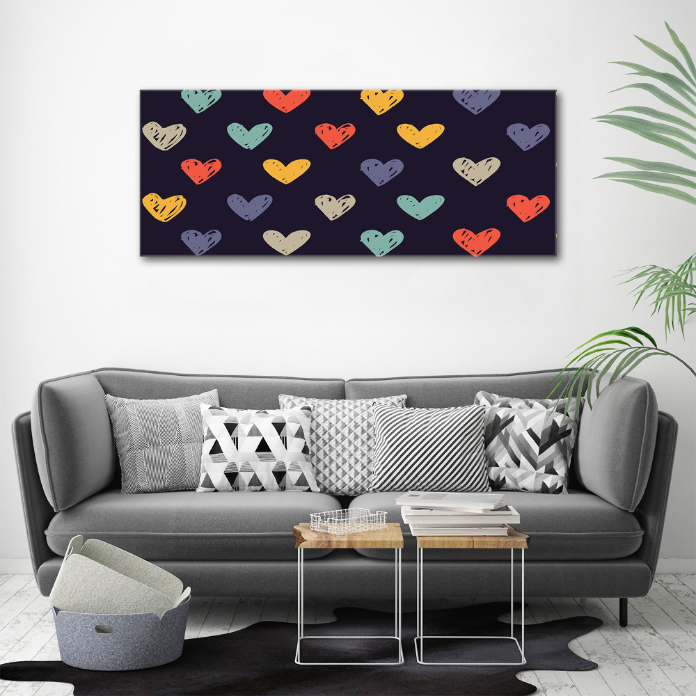 Print on acrylic Colorful hearts