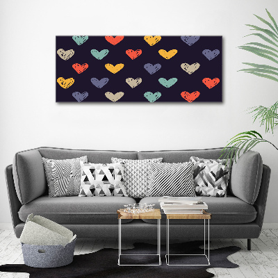 Print on acrylic Colorful hearts