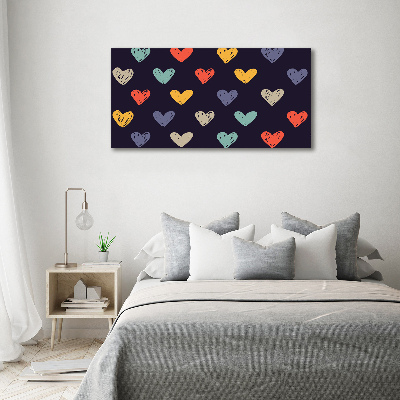 Print on acrylic Colorful hearts