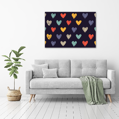 Print on acrylic Colorful hearts