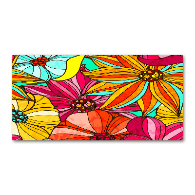 Wall art acrylic Floral pattern