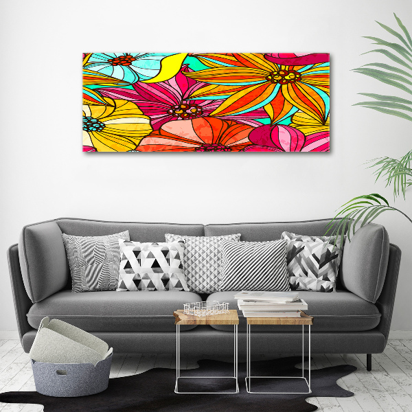 Wall art acrylic Floral pattern