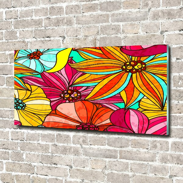 Wall art acrylic Floral pattern