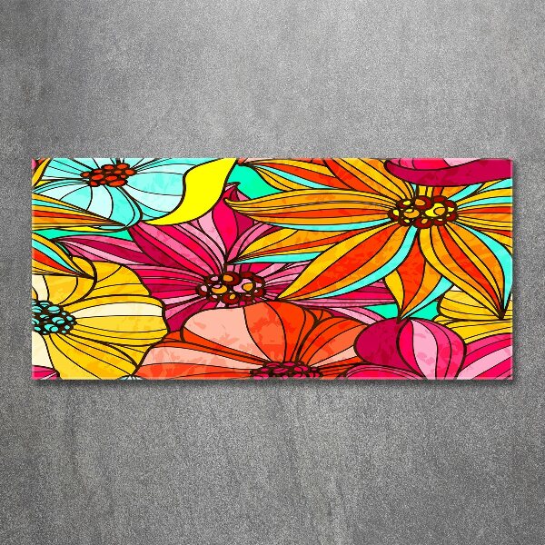 Wall art acrylic Floral pattern