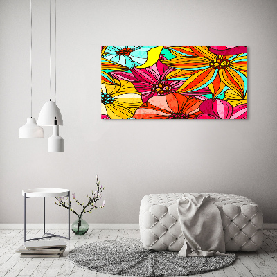 Wall art acrylic Floral pattern