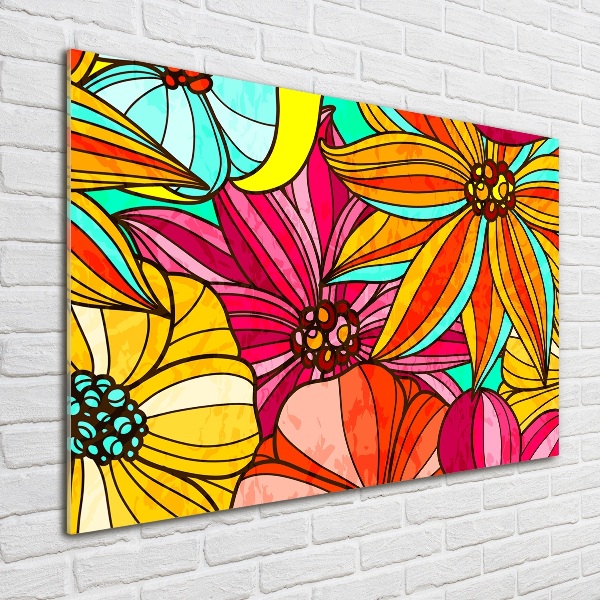 Wall art acrylic Floral pattern