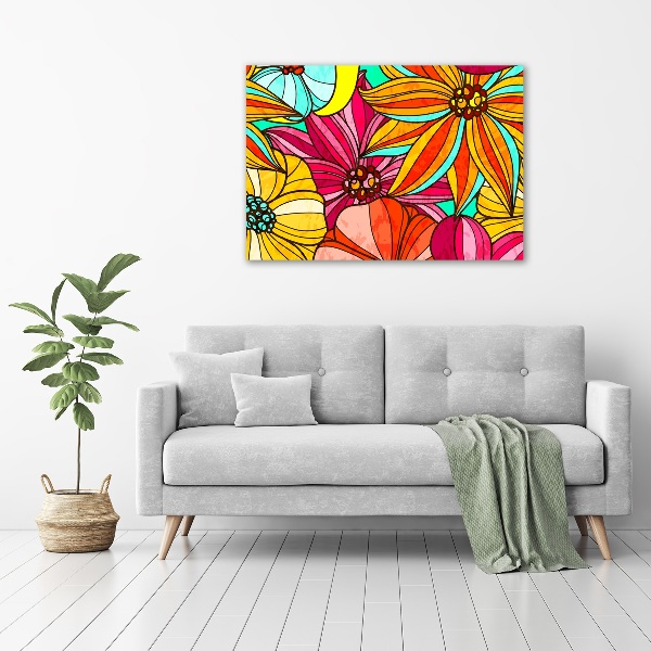 Wall art acrylic Floral pattern