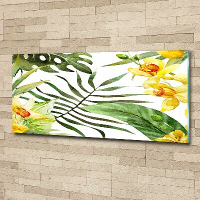 Wall art acrylic Tropical flowers