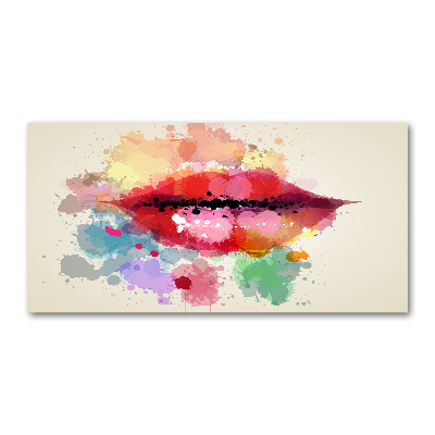 Wall art acrylic Colorful lips