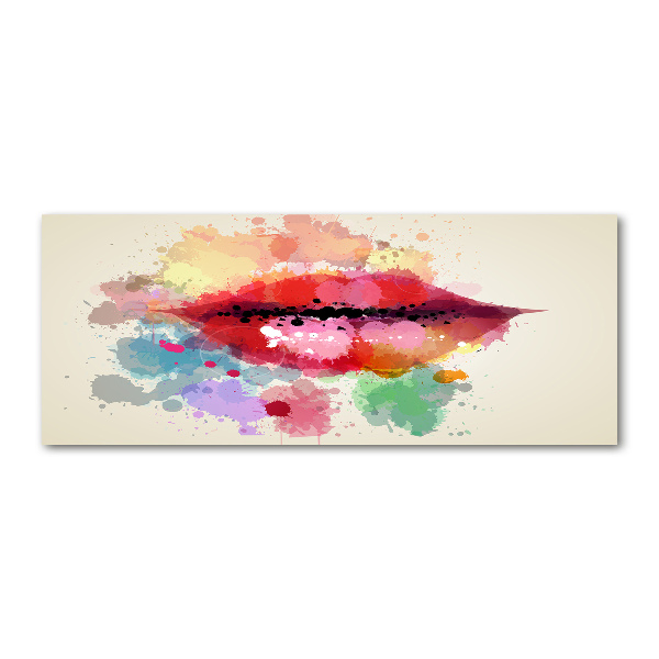 Wall art acrylic Colorful lips