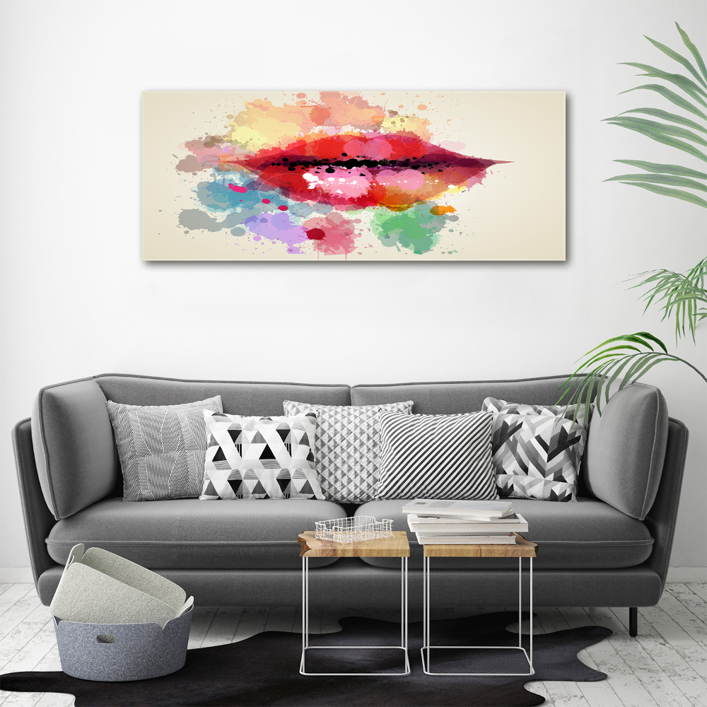 Wall art acrylic Colorful lips