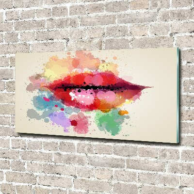 Wall art acrylic Colorful lips