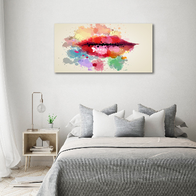 Wall art acrylic Colorful lips