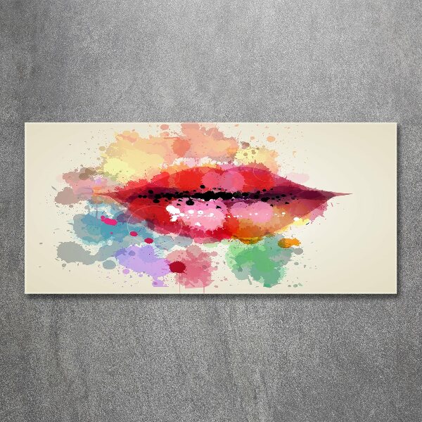 Wall art acrylic Colorful lips