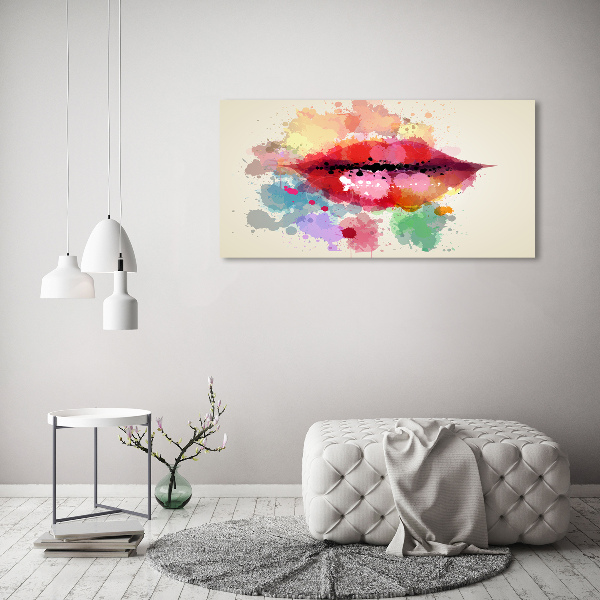 Wall art acrylic Colorful lips