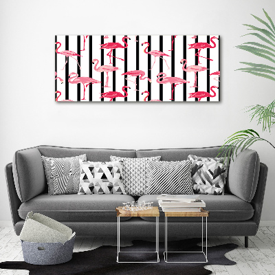 Glass acrylic wall art Flaminga stripes