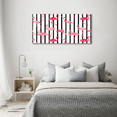 Glass acrylic wall art Flaminga stripes