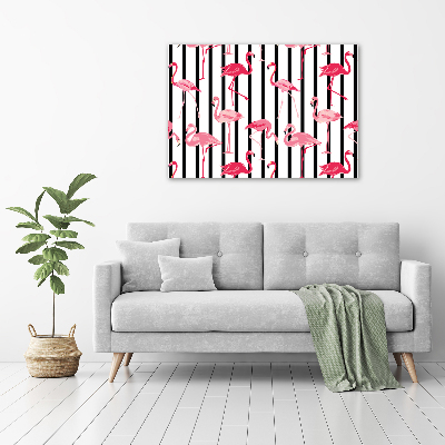 Glass acrylic wall art Flaminga stripes