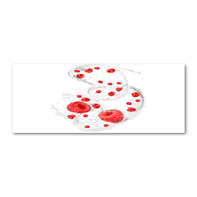 Acrylic wall art Raspberries with milk