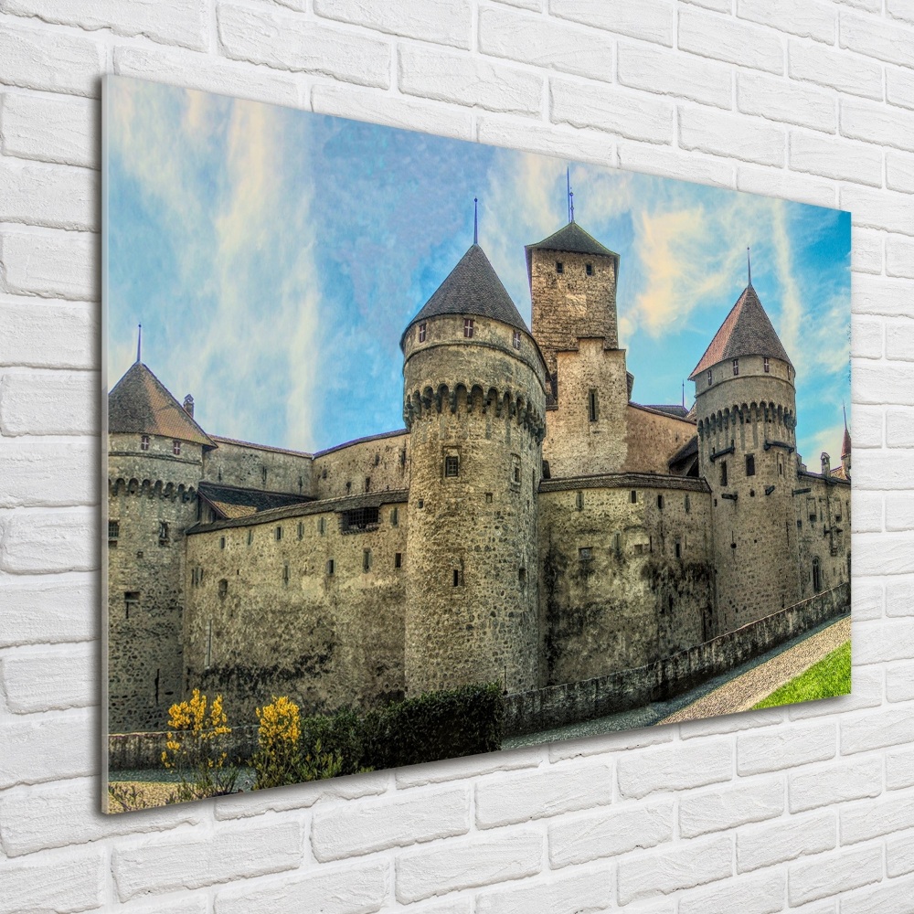 Acrylic wall art Castle in Switzerland