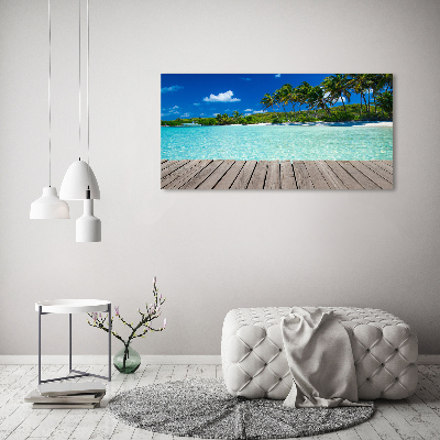 Acrylic print Tropical beach