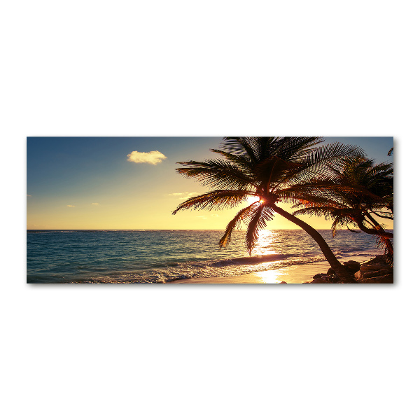 Glass acrylic wall art Tropical beach