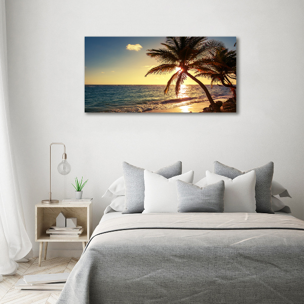 Glass acrylic wall art Tropical beach