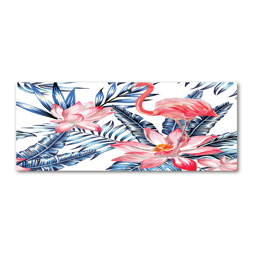 Acrylic wall picture Flamingos and plants