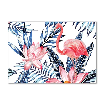 Acrylic wall picture Flamingos and plants