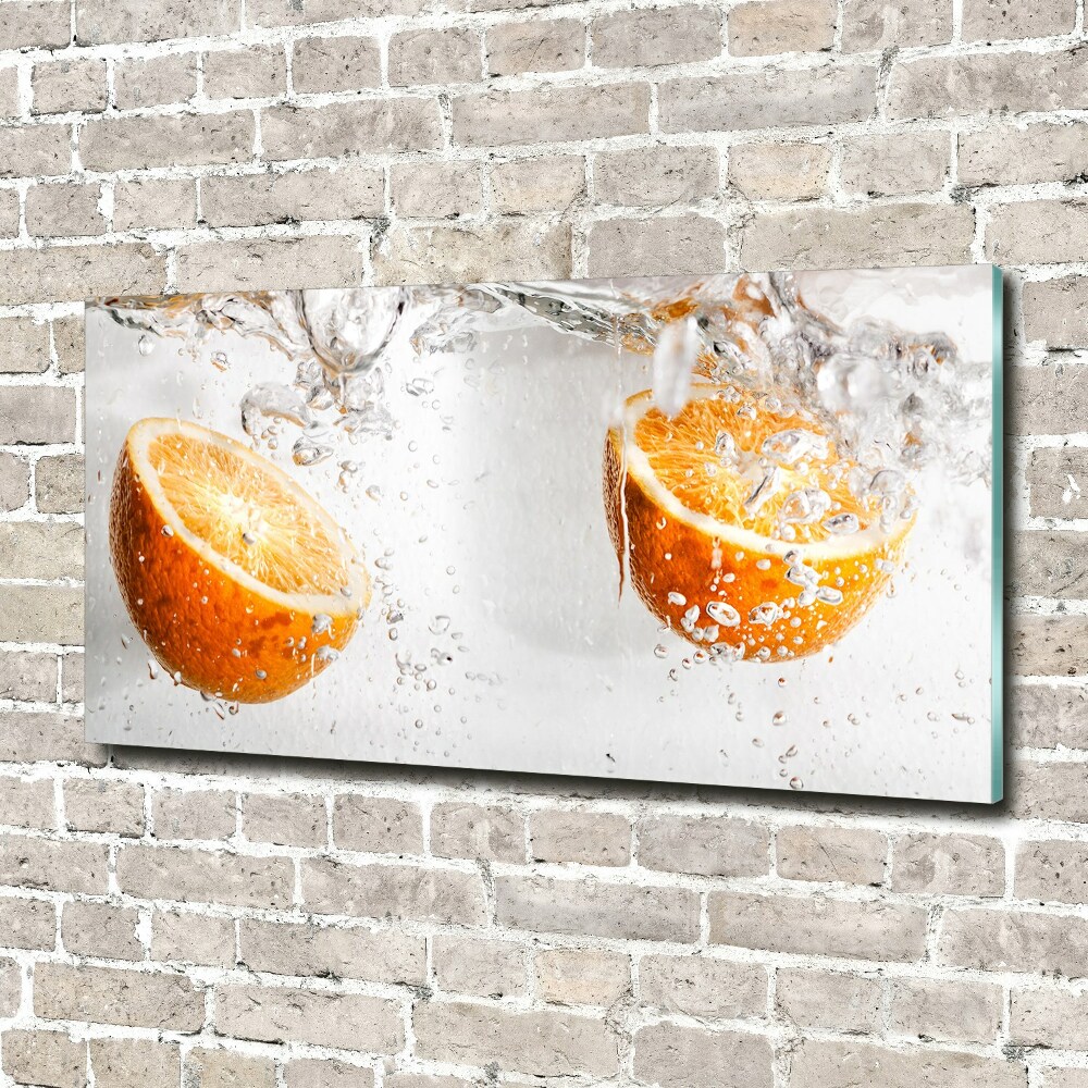 Wall art acrylic Oranges under water