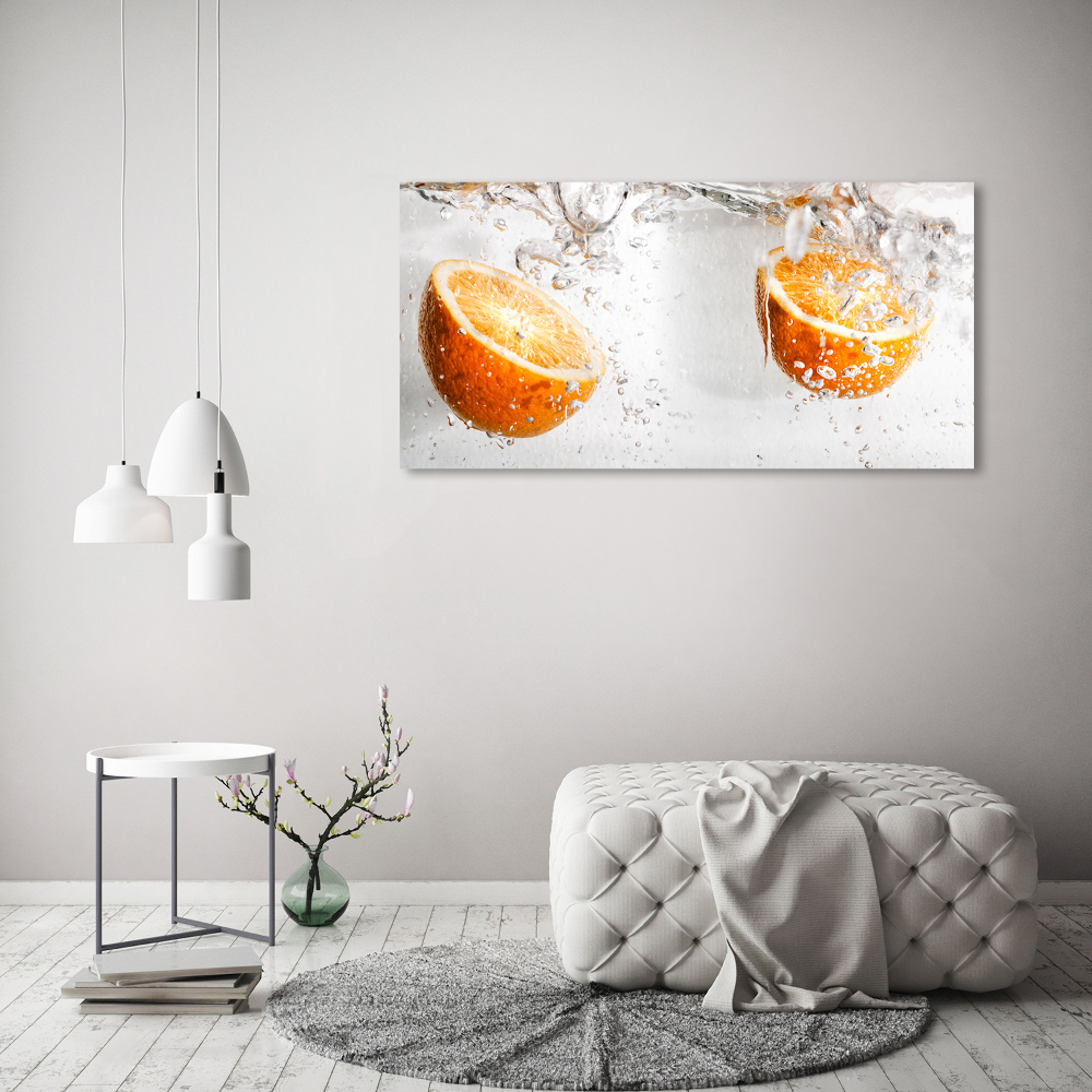 Wall art acrylic Oranges under water