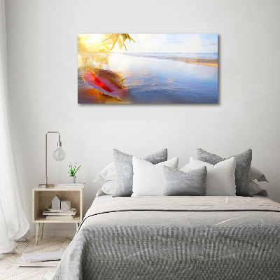 Glass acrylic wall art Beach shell