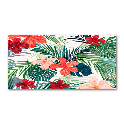 Print on acrylic Tropical flowers