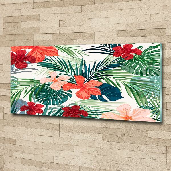 Print on acrylic Tropical flowers