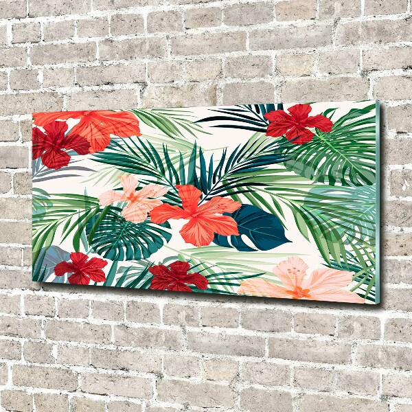 Print on acrylic Tropical flowers