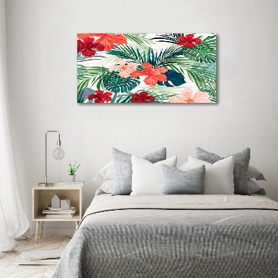 Print on acrylic Tropical flowers