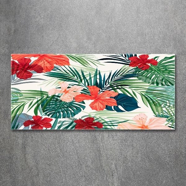 Print on acrylic Tropical flowers