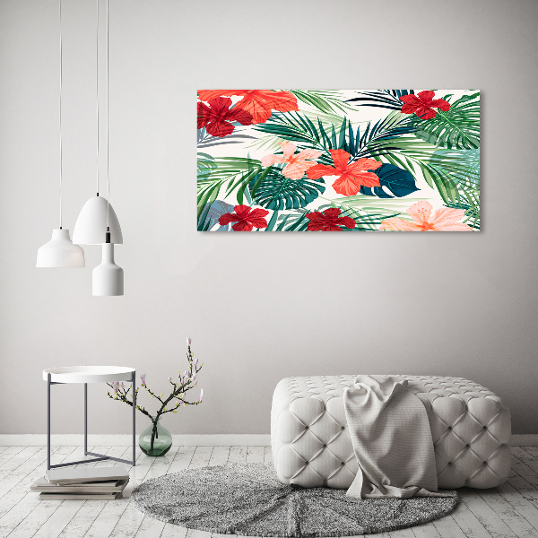 Print on acrylic Tropical flowers