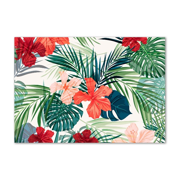 Print on acrylic Tropical flowers