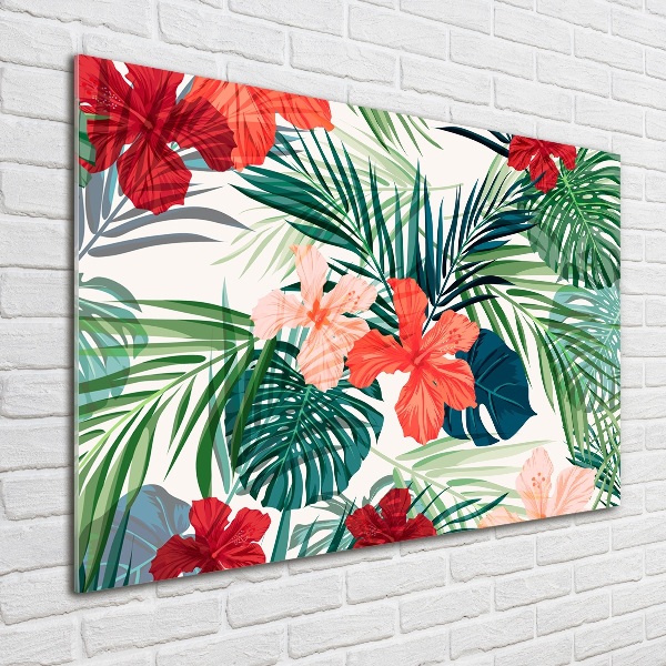 Print on acrylic Tropical flowers