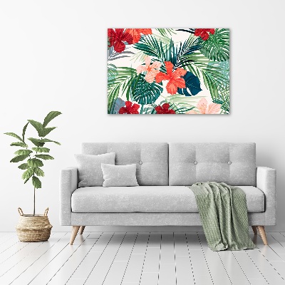 Print on acrylic Tropical flowers