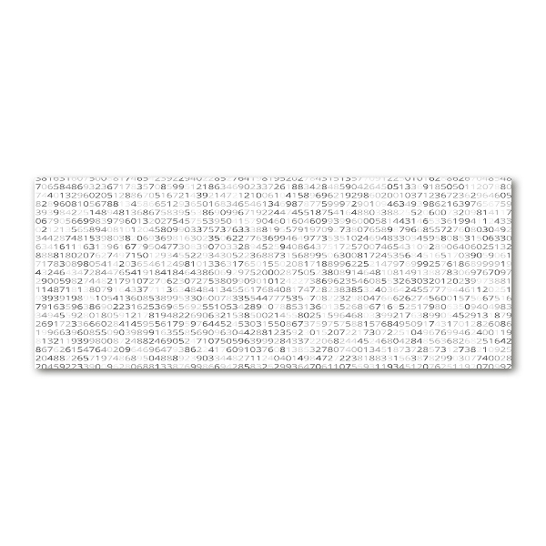 Acrylic print Binary code