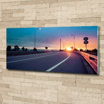 Glass acrylic wall art highway