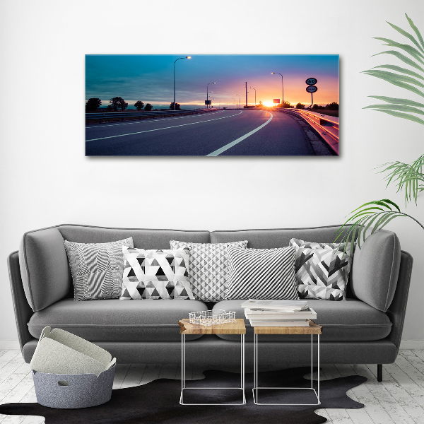 Glass acrylic wall art highway