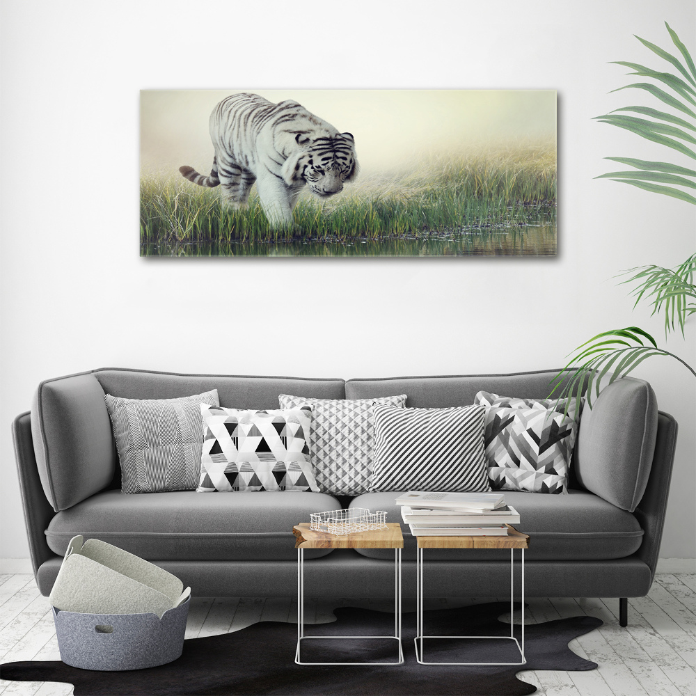 Wall art acrylic White Tiger