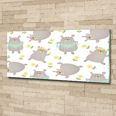 Acrylic wall picture Misie Illustration